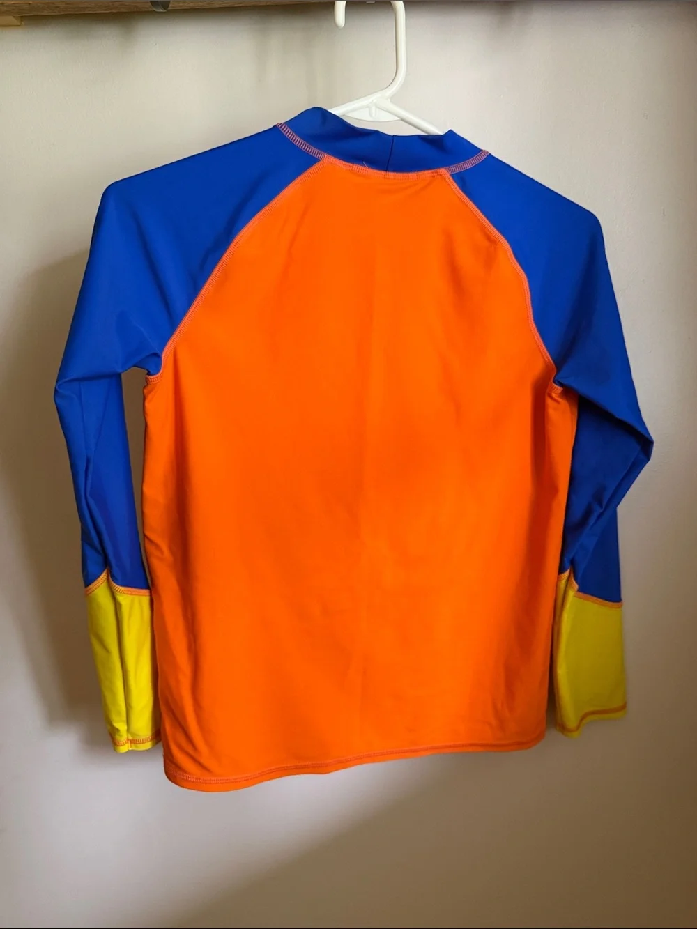 L.L.Bean Kids Rash Guard Swim Shirt Size 14–16 Colorblock UPF Long Sleeve